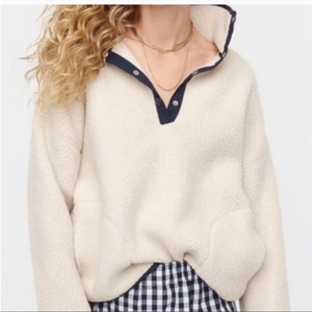 Polartec® sherpa fleece half-snap pullover